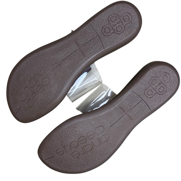 Andre Assous Nice Clear Slip On Leather Sandal NWT Size 9 - Picture 11 of 13